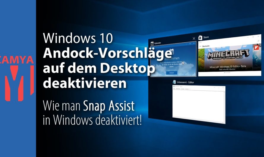 Windows 10: How to disable the Snap Assist?