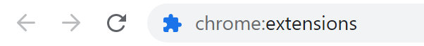 Addchrome:extensions into the URL bar in Chrome.